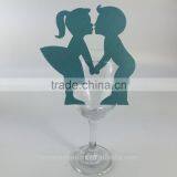 Party Favors Supplier Wine Glass Card Laser Cut Wedding Invitation Card thumbnail-2