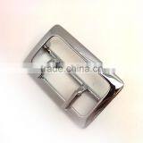 Solid Brass Center Bar Buckle With Double Prong, Chrome Plate Solid Brass Material Belt Buckle thumbnail-3