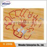 Heavy Duty 30 Piece Set of Assorted Wall Mounted Metal Storage Hooks for Hanging (Red) / Garage Storage Vinyl Coated Hook thumbnail-1