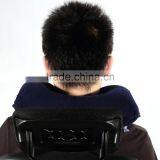 Portable Folding Travel Air Pillow Inflatable U Shape Neck Blow Up Cushion PVC Flocking Outdoor Office Plane Hotel Hot thumbnail-2