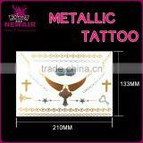 Gold Glitter Metallic Skin Safe Body Temporary Tattoo Sticker thumbnail-3