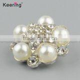 Keering-style Hotsale Star Pearl Rhinestone Button Pins for Garments WBK-1469 thumbnail-3