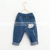Do the Old Hole Cartoon Cow Embroidery Denim Trousers thumbnail-1