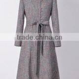 Long Trendy Lady Dress Coat, Gray Color thumbnail-3