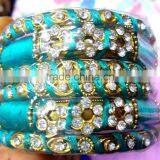 STOCK CLEARANCE Fashion Turquoise Silk Thread Bangles,Bridal Wholesale Bangles Bracelet,Fashion Bangle Sets thumbnail-2