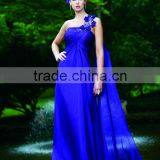 Newest One Strap Blue Ladies Casual Dresses Pictures thumbnail-1