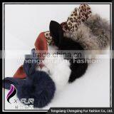 CX-E-02 Genuine Rabbit Fur Elastic Girls Hair Band thumbnail-1