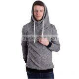 Blank Custom Hoodie High Neck Grey Hoody Korean Fashion Hoodies thumbnail-2