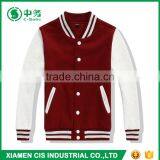 Popular Style Custom Logo Print Mens Black Plain Varsity Baseball Jacket for Sale thumbnail-4