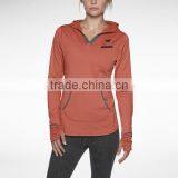 2014 Sweat-wicking V-neck Womens Running Hoodie thumbnail-1