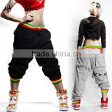 Custom Fashion Hip Hop Harem Baggy Dance Sweatpants, 100% Cotton Unisex Wholesale Sweatpants