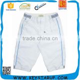 Side Striped Sport Style White Cargo Shorts Mens