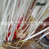 Super AAA+ Quality Men's Basketball Shoes Laces for Casual Sports Sneakers Size - White Faux Sheepskin PU Leather Shoestrings thumbnail-4