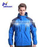 Hi Vis Windproof Waterproof Blue Windbreaker Jacket Custom thumbnail-4