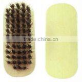 Wooden Handle 100% Brown Horse Hair Shoe Brush thumbnail-1