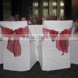 Heavy Weight Polyester Banquet Chair Cover White Wedding Chair Covers
