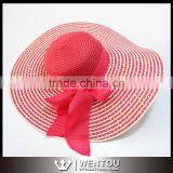 Women Floppy Large Brim Stripe Sun Hat thumbnail-3