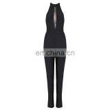 Dropshipping Clothing Women Black Sleeveless Lace Playsuit Clubwear Sexy Jumpsuits Romper thumbnail-4