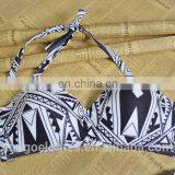 Patter Halter Pushed up Swimsuit High Waist Swim Wear Plus Size Bikini thumbnail-4