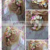 Aidocrystal Flower Crown Garland Floral Bridal Headband Hairband Wedding Prom Hair Accessory thumbnail-2