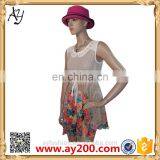 High Quality Floral Printed Sleeveless Cocktail Dress Wholesale Dresses thumbnail-3