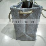High Quality Grey Color Linen Personalized Office Ladies Bag Woman Shoulder Bag