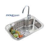 Guangdong Dongyuan Kitchenware 750×480×215mm POSCO SUS304 Stainless Steel Single Bowl Drop In Workstation Drawn Kitchen Sink (DY-518)