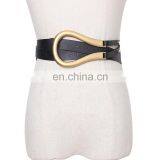 TWOTWINSTYLE Women's PU Leather Belts Hit Color Adjustable Novelty Double Fashion Casual