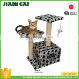 China Proveedor Wholesale Cute Sisal Plush Fabric Climber Pet Post Perch Cat Scratching Tree House With Cat Toy thumbnail-4