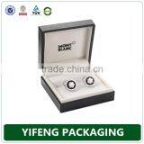 Luxury Velvet Black White Cardboard Paper Gifts Cufflink Box thumbnail-3