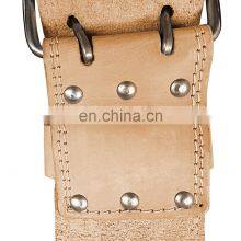 Fitness Gear High Quality Genuine Leather Adjustable Fitness Power Lifting Leather Belt Waist Support Belt thumbnail-4