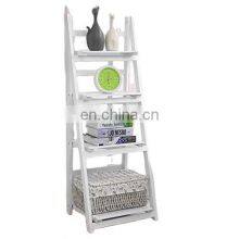 Folding Plant Storage Shelves Rack Stand Flower Staircase With 4 Steps Ladder for Home Decor thumbnail-1