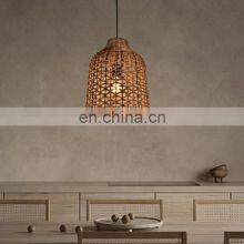 HUAYI New Design E27 60w Indoor Kitchen Dining Bedroom Iron Rattan Modern Ceiling Chandelier Pendant Light thumbnail-2