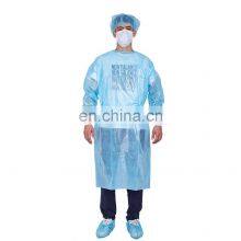 Elastic Cuffs Waterproof Non Woven Disposable Isolation Cover Gown for Visitors thumbnail-1