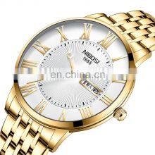 NIBOSI 2527 Simple Design Fashion Business Stainless Steel Waterproof Chronograph Quartz Watch for Men thumbnail-4