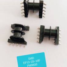 EP13-2SEC-10P SMD/SMT transformer bobbins  (5+5P),EP13-2S transformer Accessories bobbins，PM9820 material, with good high temperature resistance.