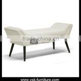 OT-022 Marsha Modern Scroll Arm Bench Bed End Foot Stool thumbnail-1