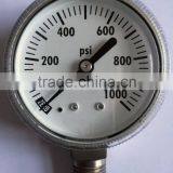 Y50ASS 50mm oxygen pressure gauge in screw plastic window,medical gauge