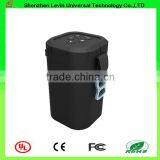 New Mold Water Resistance LED Flash Light 1800mah Small NFC Bluetooth Speaker With Hook