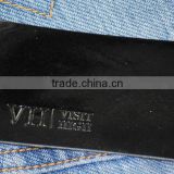 Cheaper economic metal and leather jeans patches
