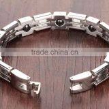 Stainless Steel Wristband Link Chain Men's Hematite Ball Link Chain Bracelets For Men And Women thumbnail-4