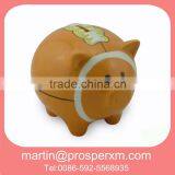 Pig Shape Custom Ceramic Coin Bank Wholesale