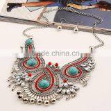 Women Jewelry Set Vintage Boho Turquoise Tassel Pendant Jewelry Sets thumbnail-6