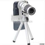 12X Universal Zoom Lens Tripod Camera Telescope For Mobile Phone thumbnail-1