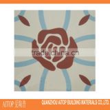 Red flower cement printing floor tile orient texture cement material veneer home decorative 200x200mm wholesale china
