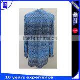 100% Silk Cdc Placement Print Top Blouse Women Shirt Long Sleeve Casual Classic Fit thumbnail-2