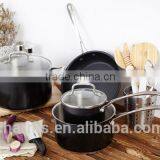 Black LFGB Food Grade Non-stick Cookware Set