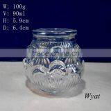Lotus Shape Glass Candle Holders Small Glass Candle Jars 100ml 3oz thumbnail-1