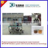 Fermentation Broth Clarification With Microfiltration and Ultrafiltration Ceramic Membrane