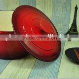 23cm Red Enamel Cast Iron Casserole/Pot thumbnail-1